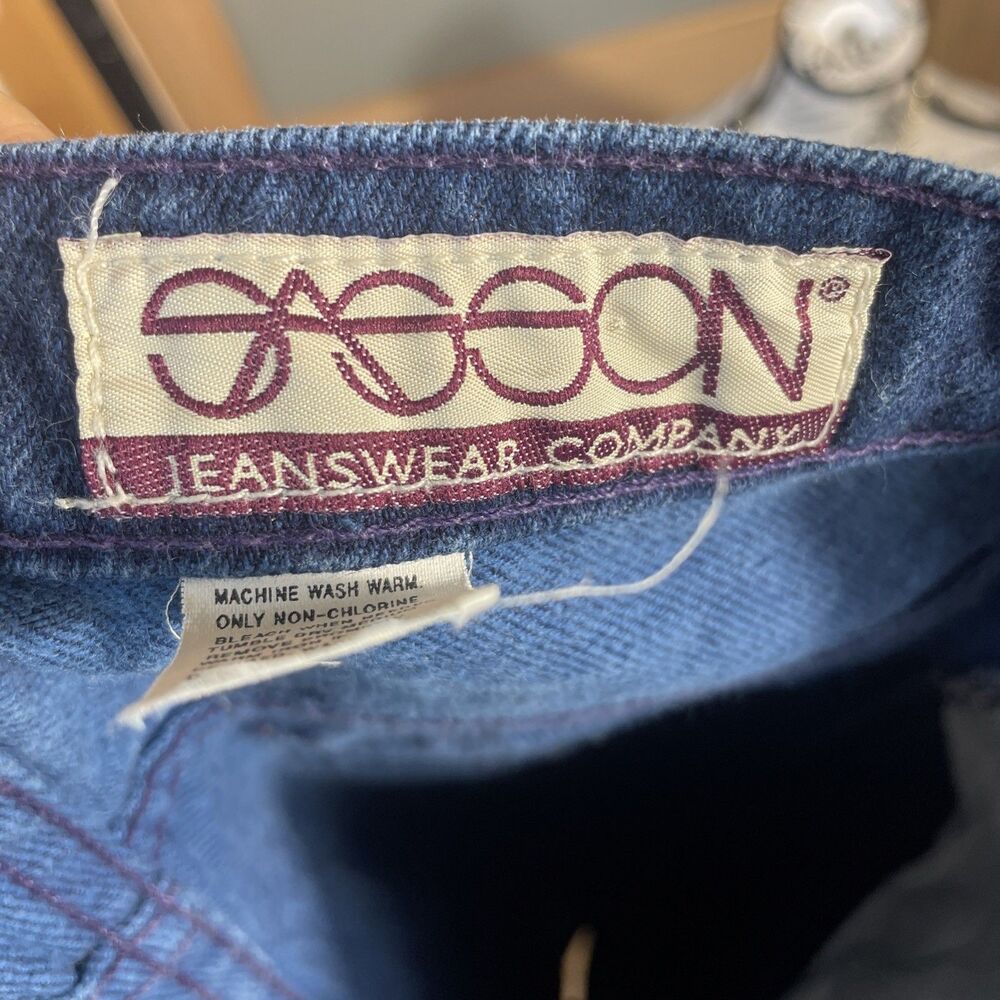 Vintage Sasson High Rise Mom Jeans Dark Wash 11/12 90s Y2K Straight Leg Denim - Picture 10 of 11